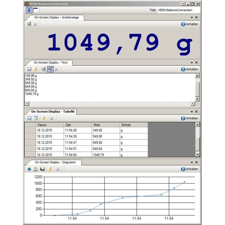 KERN SCD-4.0-DL logiciel BalanceConnection