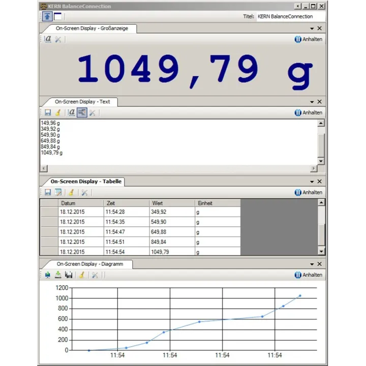 KERN SCD-4.0-DL logiciel BalanceConnection