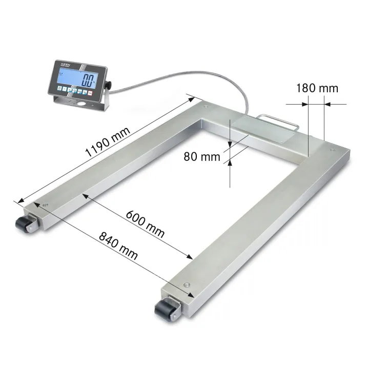 Pèse-palettes en inox KERN UXC 600K-1M