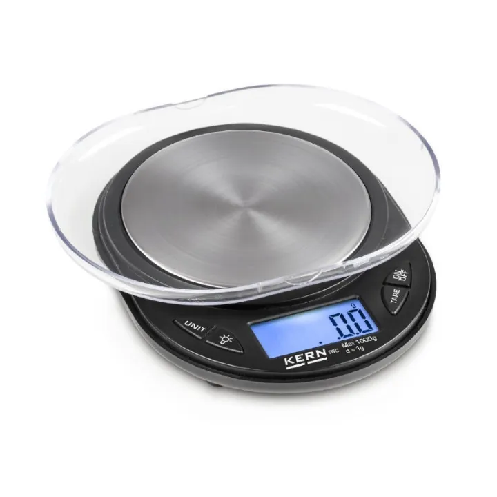 KERN TGC 1K-3 Balance de poche plateau en inox