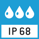 Protection IP 68 selon DIN EN 60529: Convient pour une utilisation durable en zone humide. Nettoyage au jet d'eau. Immersion possible. Étanche à la poussière.